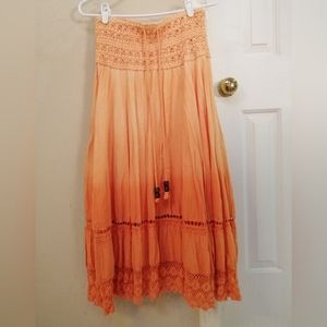 A.Z.I Ombre Crinkled Maxi Skirt S